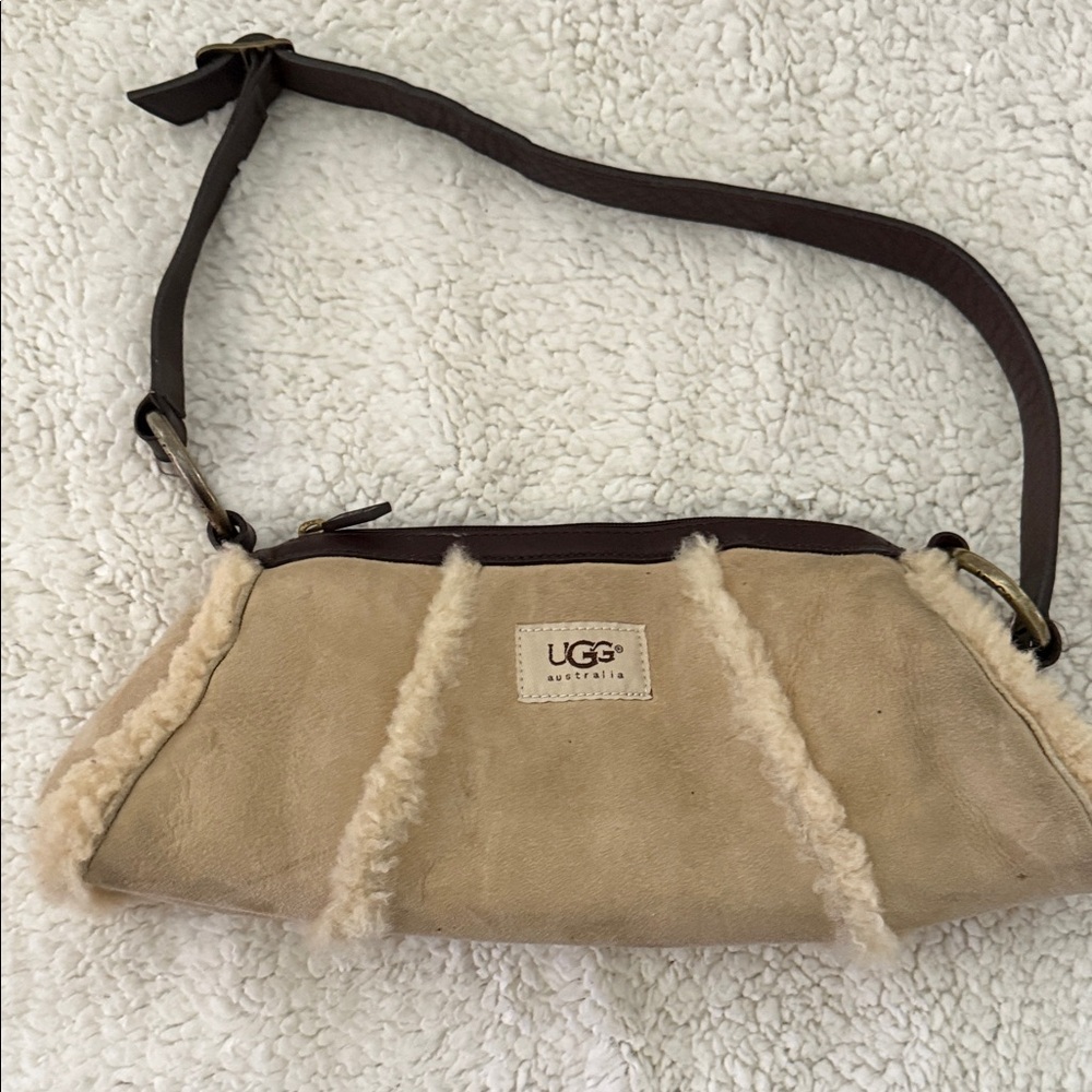 UGG Tan Shearling Shoulder Bag